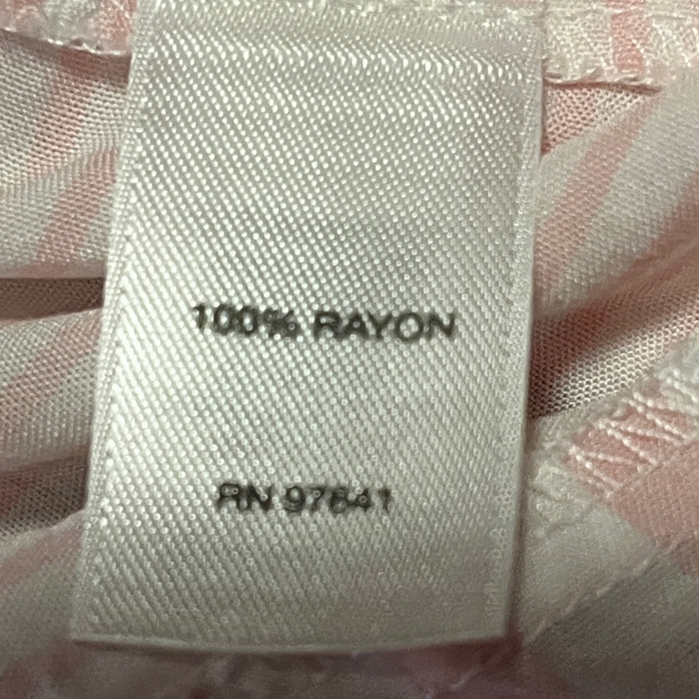 J. JILL Blouse Size Large Button Down Long Sleeve Pink White Stripe Women’s Top - Picture 8 of 10